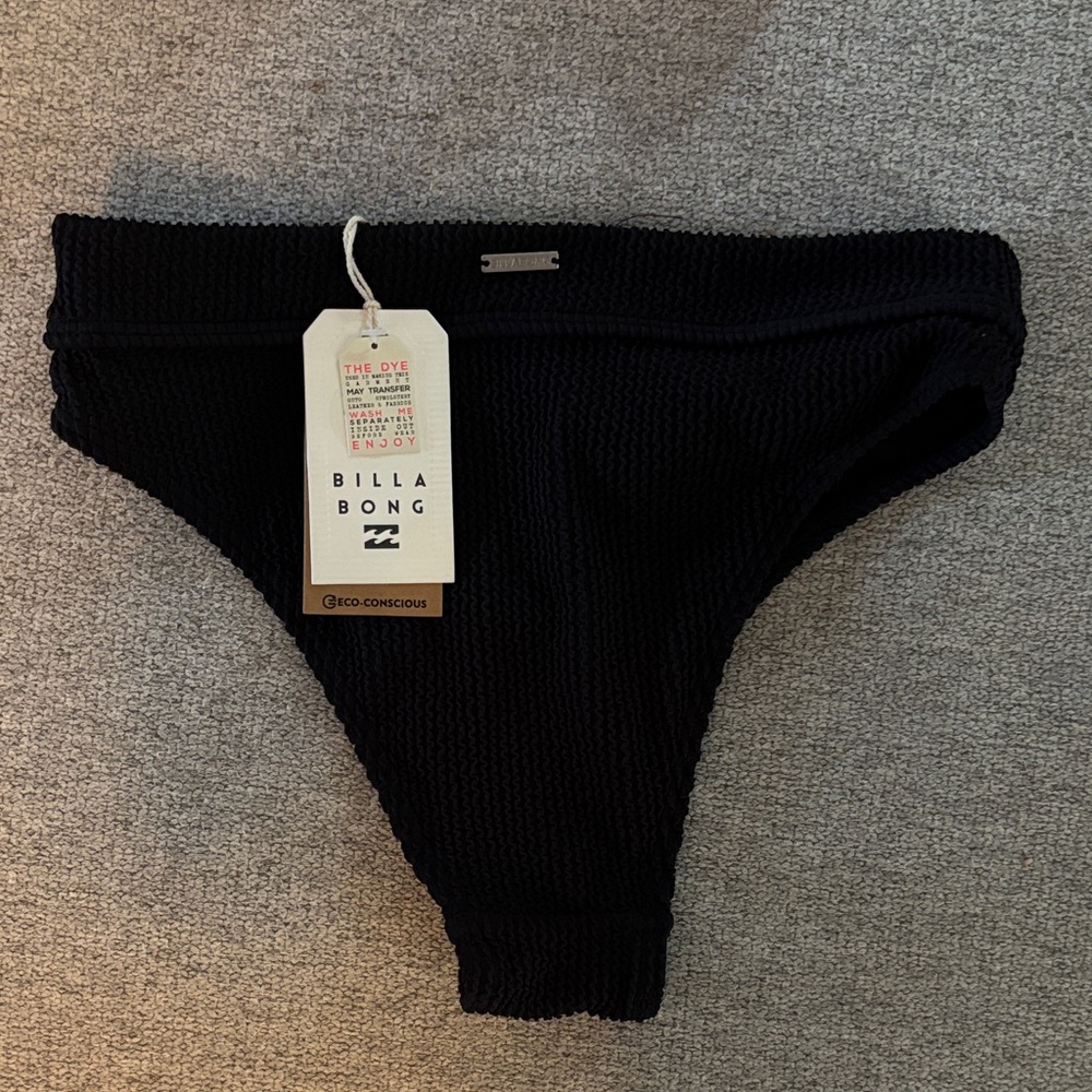 Billabong Summer High Maui Ribbed Black Bikini Bottom